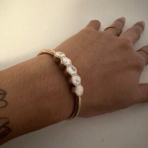 J. Crew gold and marble bangle